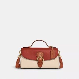 Coach Kelo Top Handle in Colorblock IM/Red Sand Multi & matching wallet